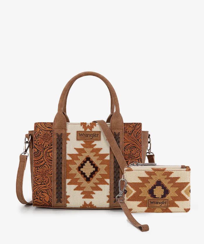 Wrangler Tooled Aztec Knitted Concealed Carry Tote Collection