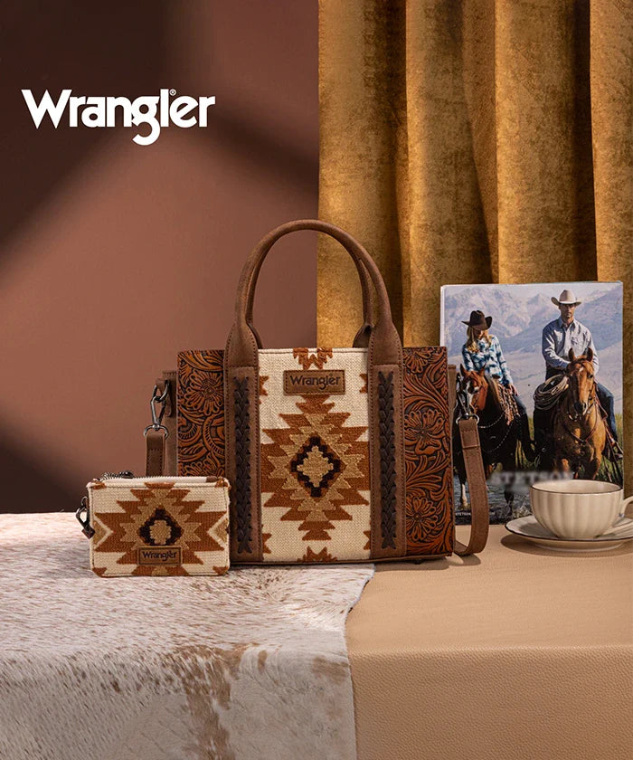 Wrangler Tooled Aztec Knitted Concealed Carry Tote Collection