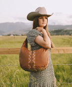 Wrangler Aztec Embroidered Wide Hobo Bag