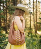 Wrangler Aztec Embroidered Wide Hobo Bag