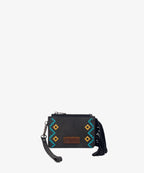 Wrangler Aztec Embroidered Fringe Card Wallet