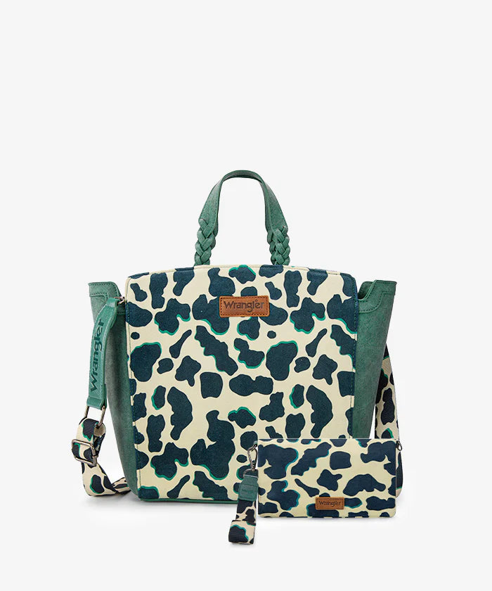 Wrangler All-over Cow Print Wide Tote Bag Collection