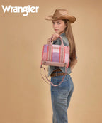 Wrangler Canvas Braided Fringe Tote Bag