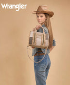 Wrangler Canvas Braided Fringe Tote Bag