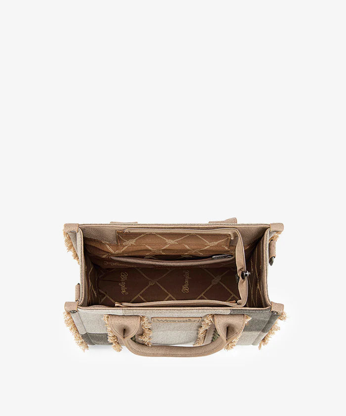 Wrangler Canvas Braided Fringe Tote Bag