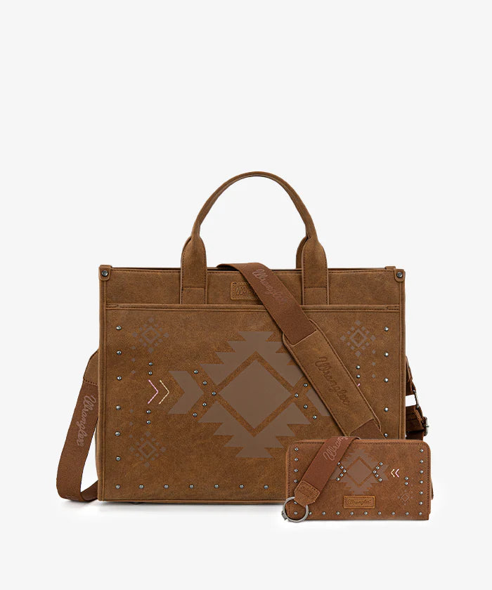 Wrangler Aztec Studded Tote Bag Collection