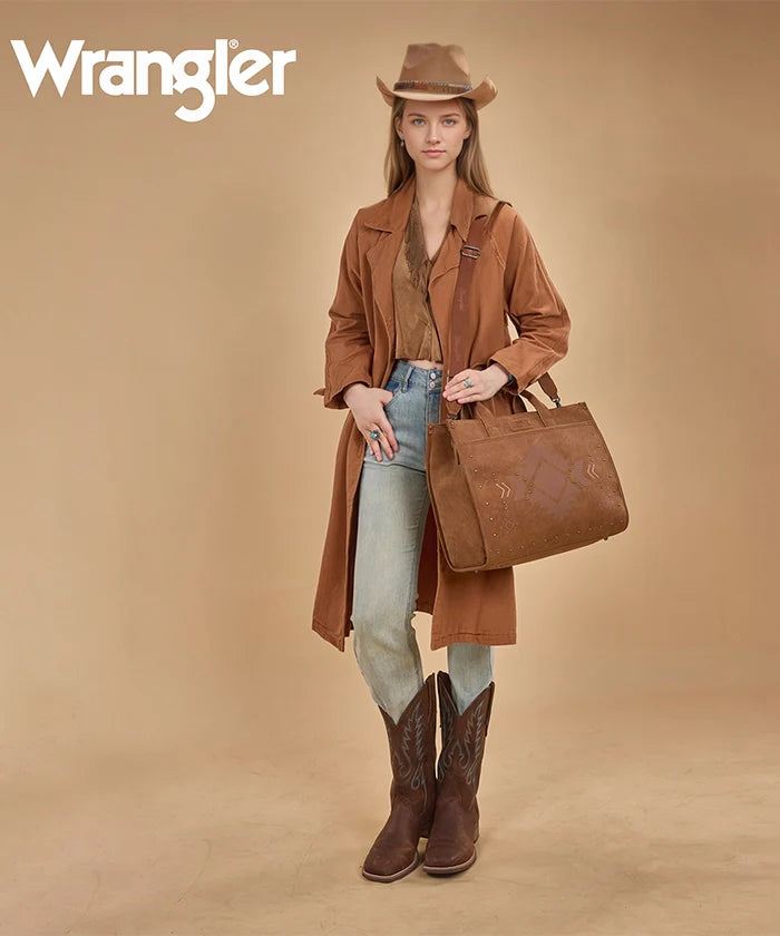Wrangler Aztec Studded Tote Bag Collection