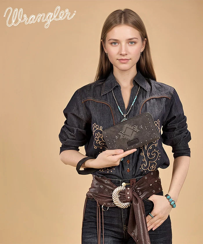 Wrangler Aztec Studded Tote Bag Collection
