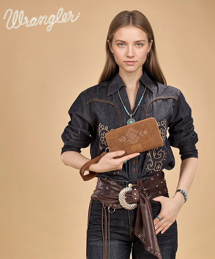 Wrangler Aztec Studded Tote Bag Collection