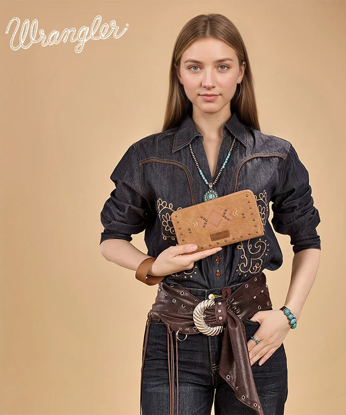 Wrangler Aztec Studded Tote Bag Collection