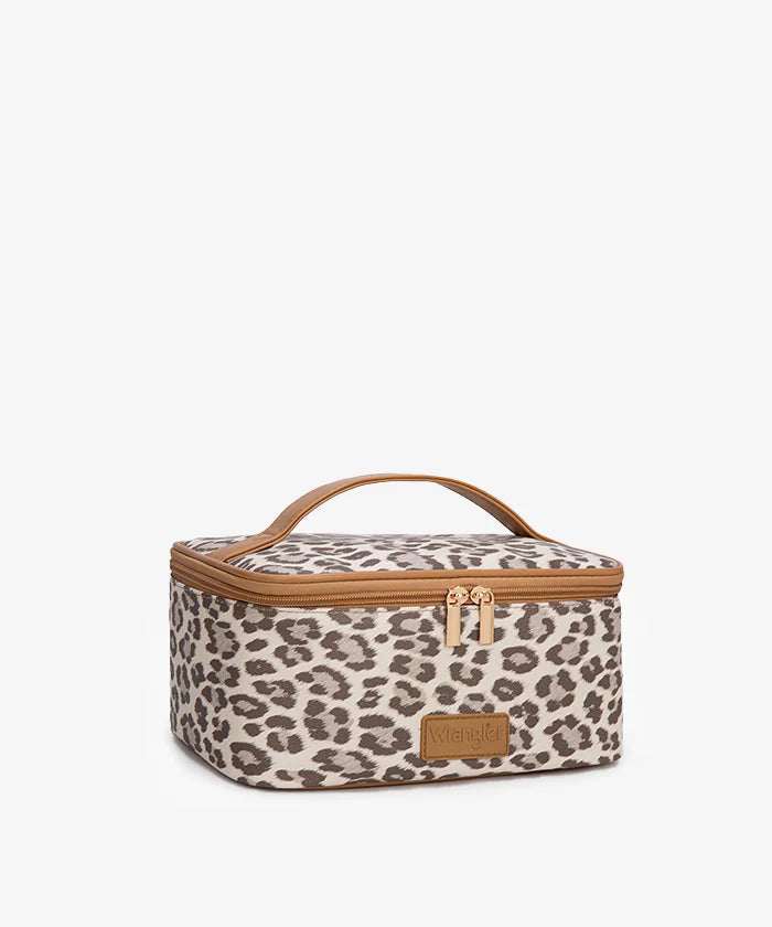 Wrangler Leopard PU Makeup Bag