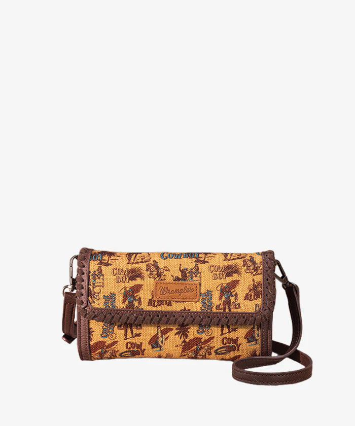 Wrangler Cowboy Print Mini Crossbody Bag