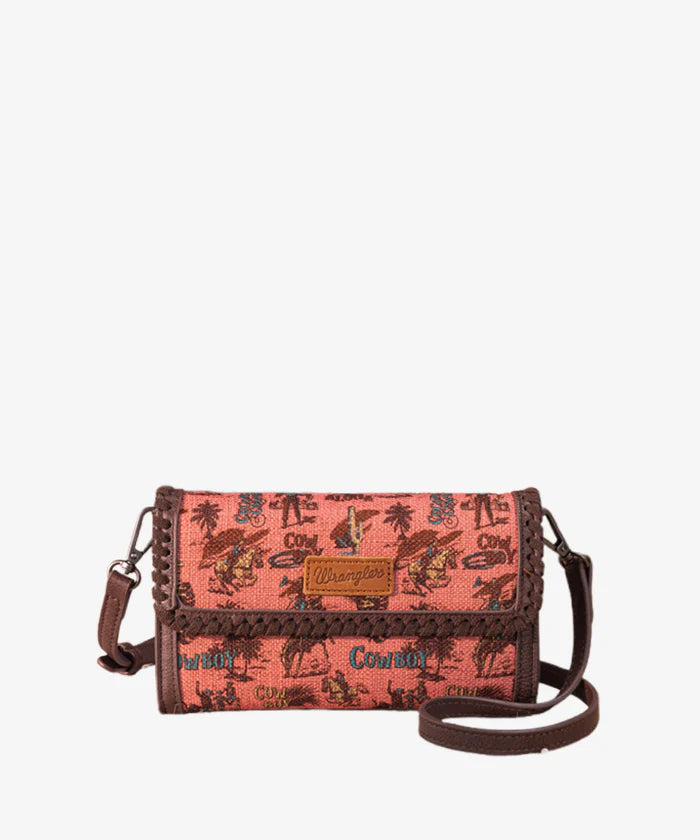 Wrangler Cowboy Print Mini Crossbody Bag