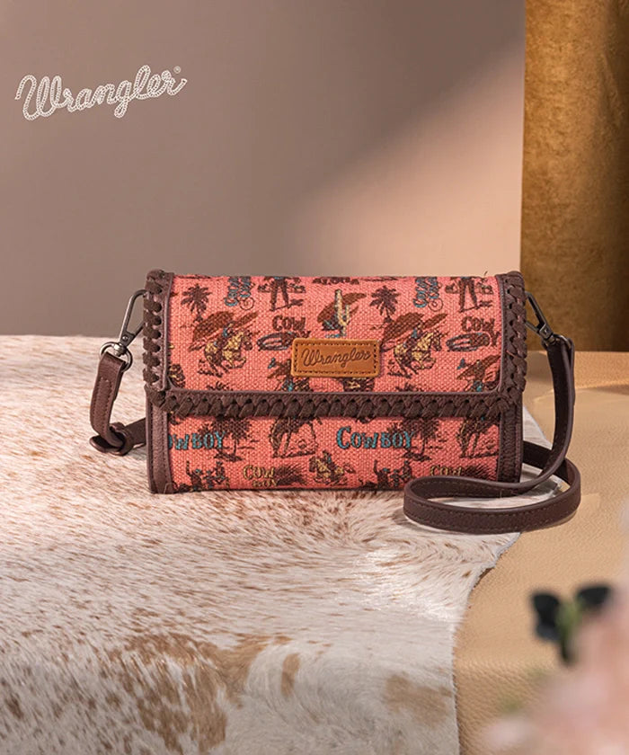 Wrangler Cowboy Print Mini Crossbody Bag