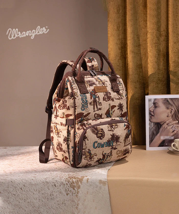 Wrangler Cowboy Print Diaper Bag