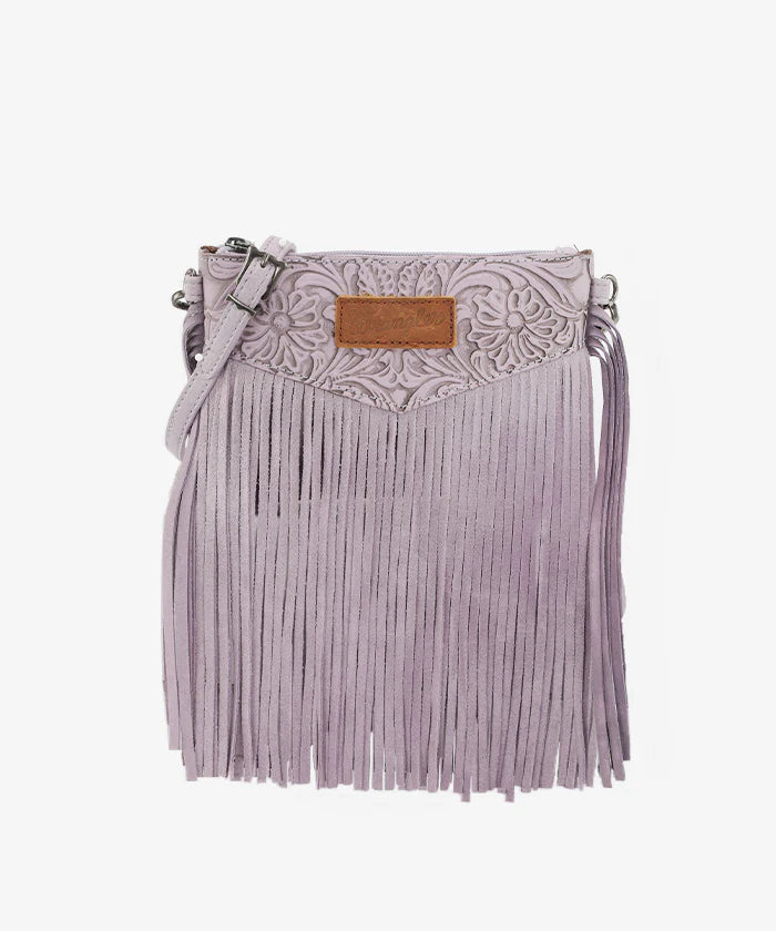Wrangler Vintage Floral Western Fringe Crossbody Bag