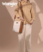 Wrangler Cow Print Crossbody Bucket Bag