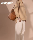 Wrangler Cow Print Crossbody Bucket Bag