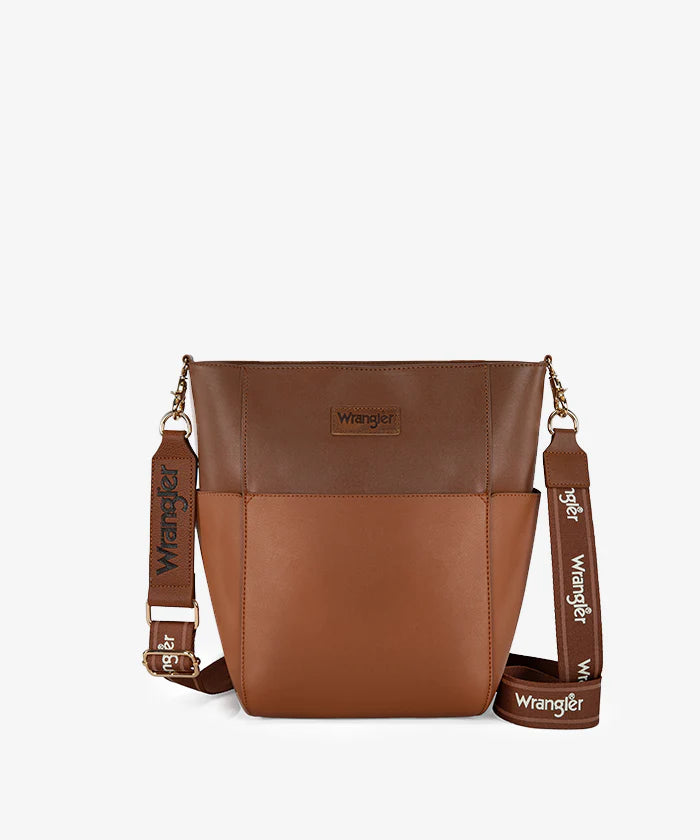 Wrangler Cow Print Crossbody Bucket Bag