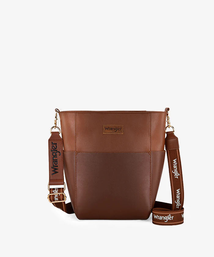 Wrangler Cow Print Crossbody Bucket Bag