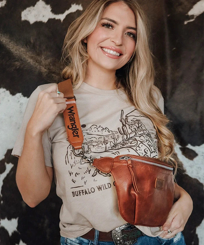 Wrangler Full Grain Leather Fanny Pack
