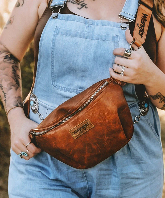 Wrangler Full Grain Leather Fanny Pack