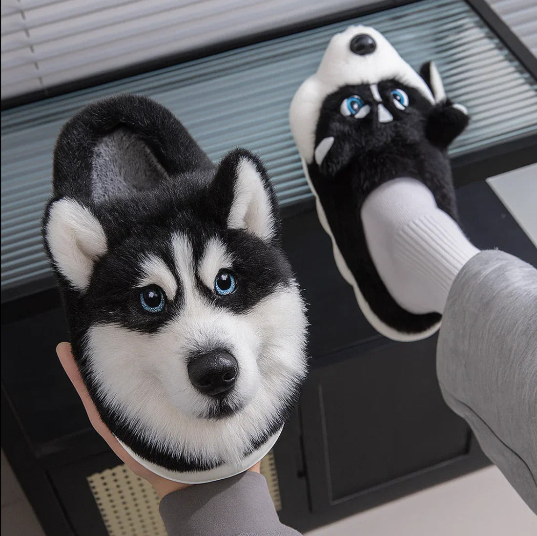 Super Realistic Dog Plush Slippers — Feel Like Walking with Your Dog Every Step