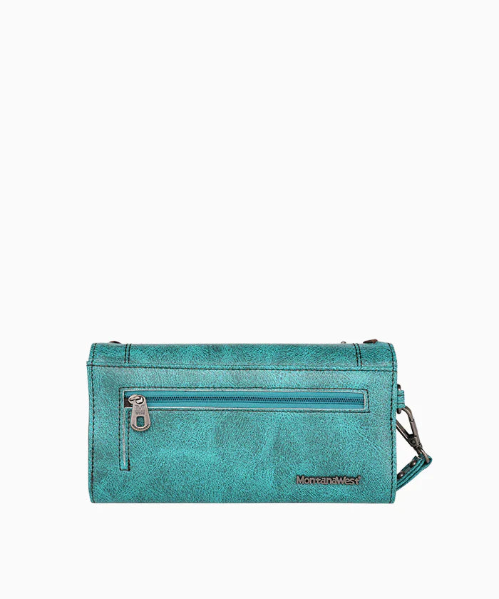 Montana West Whipstitch Studded Wallet