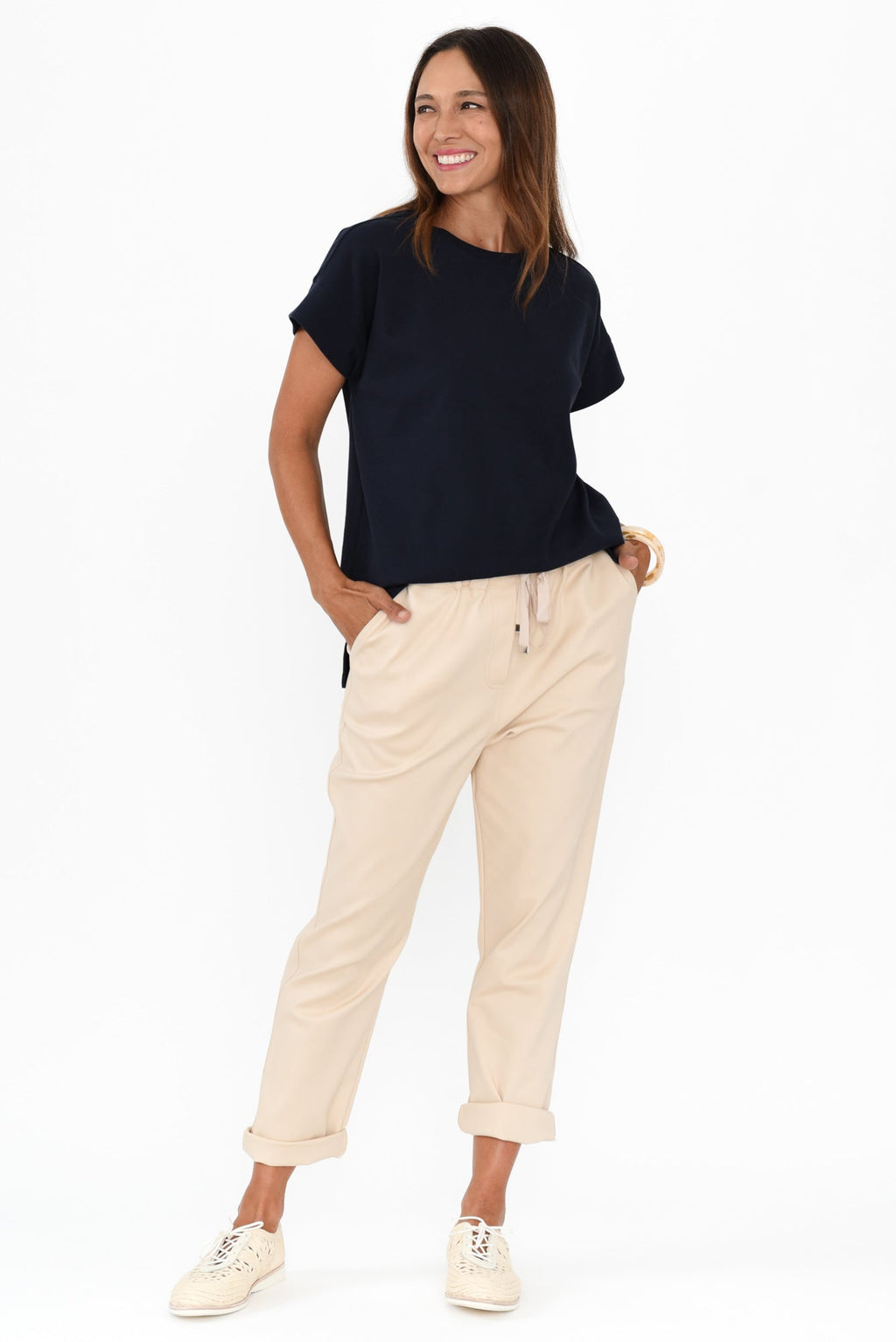 Kenzie Cream Drawstring Pants