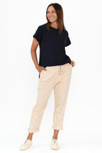 Kenzie Cream Drawstring Pants