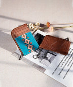 Wrangler All-over Aztec Print Mini Zip Card Case