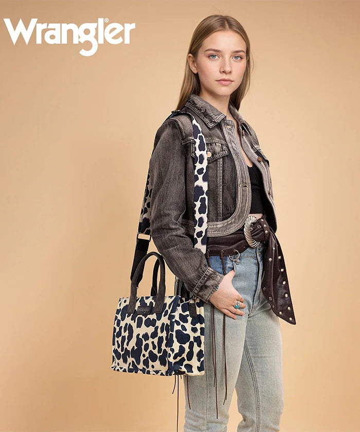 Wrangler All-over Cow Print Tote Bag