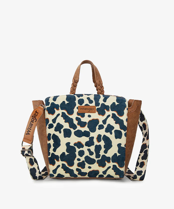 Wrangler All-over Cow Print Wide Tote Bag Collection