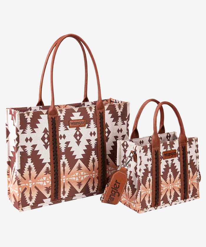 Wrangler Southwestern Print Tote Bag Set