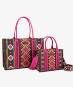 Wrangler Southwestern Print Tote Bag Set