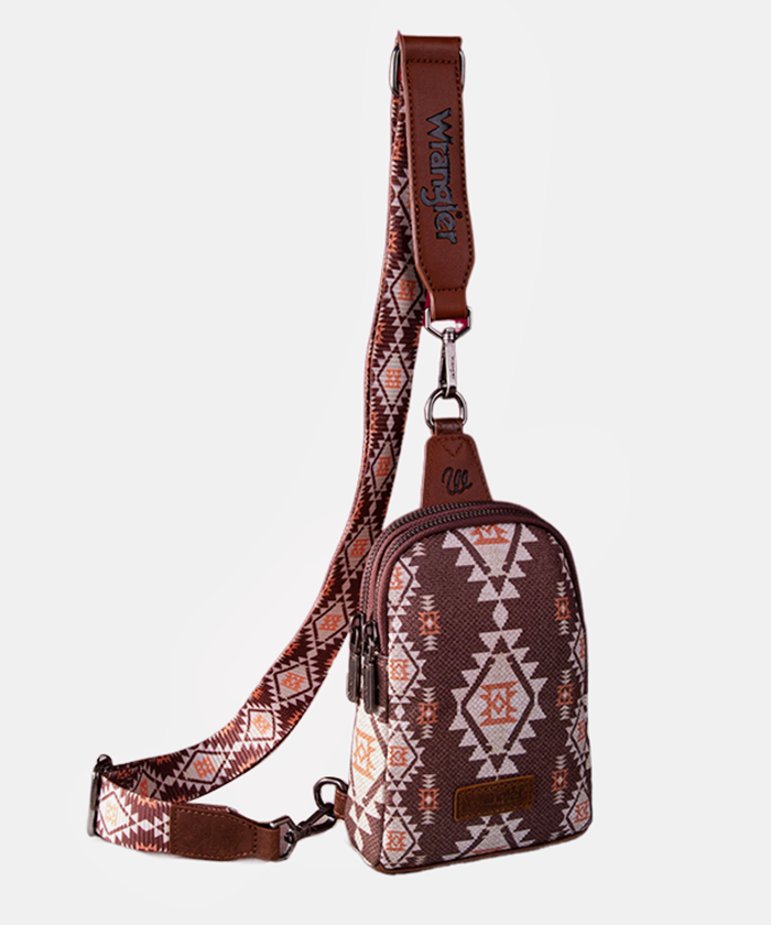 Wrangler Southwestern All-over Aztec Print Sling Bag