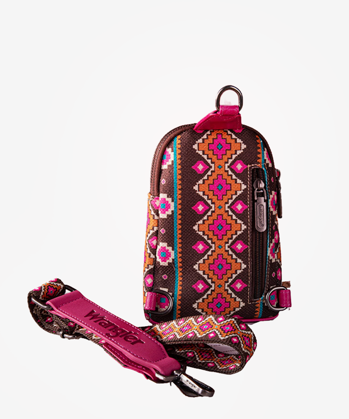 Wrangler Southwestern All-over Aztec Print Sling Bag