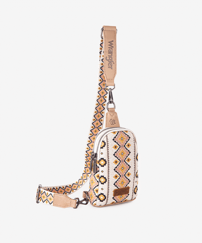 Wrangler Southwestern All-over Aztec Print Sling Bag