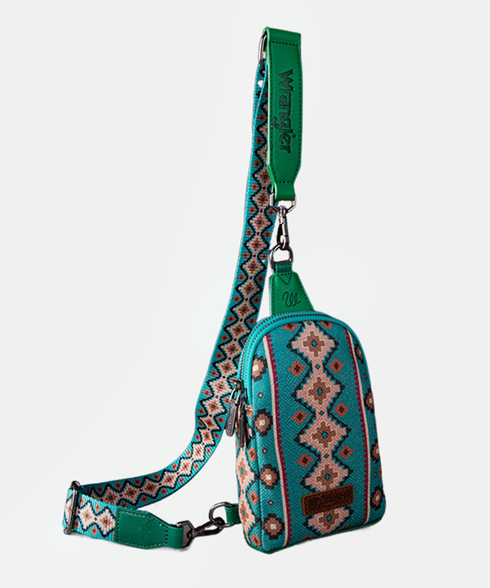 Wrangler Southwestern All-over Aztec Print Sling Bag