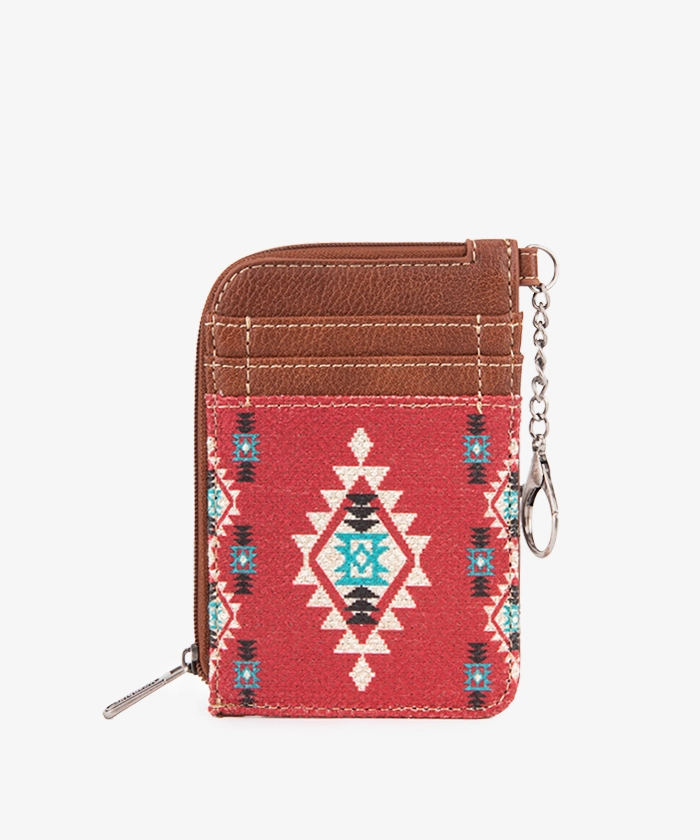 Wrangler All-over Aztec Print Mini Zip Card Case