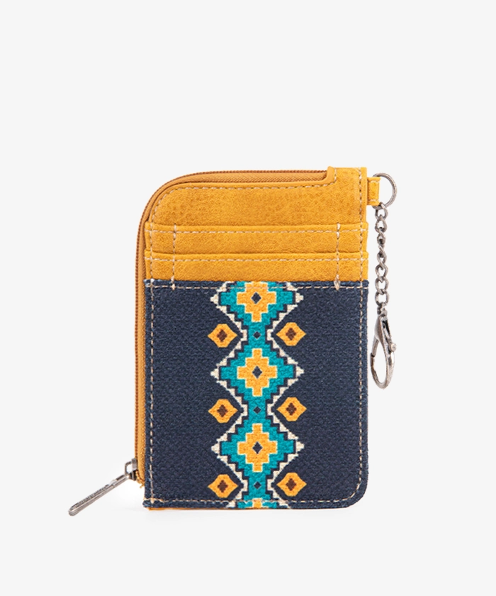 Wrangler All-over Aztec Print Mini Zip Card Case