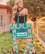 Wrangler Aztec Concealed Carry Canvas Tote Bag Collection