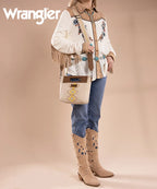 Wrangler Aztec Embroidered Crossbody Bag