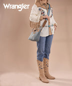 Wrangler Aztec Embroidered Crossbody Bag