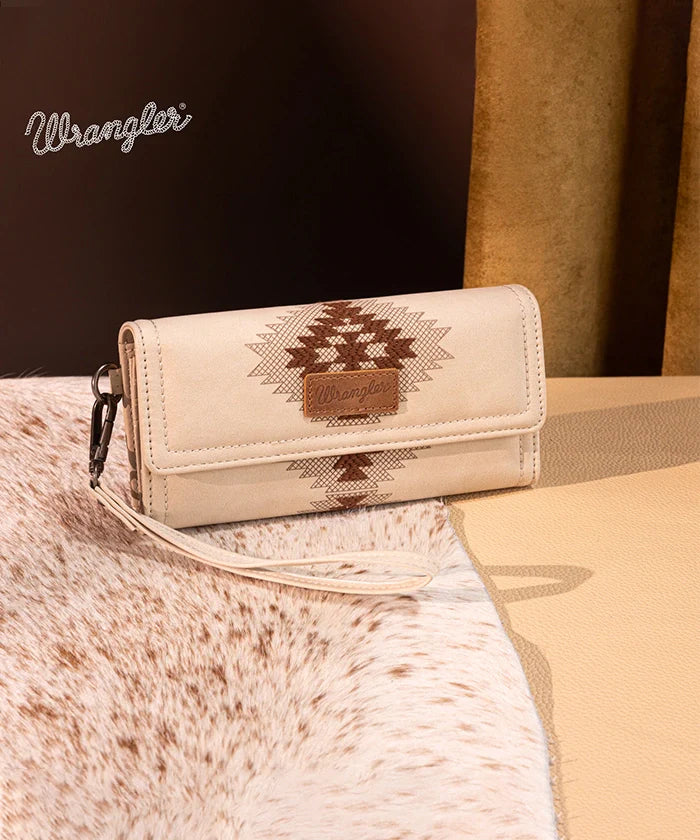 Wrangler Aztec Embroidered Wallet