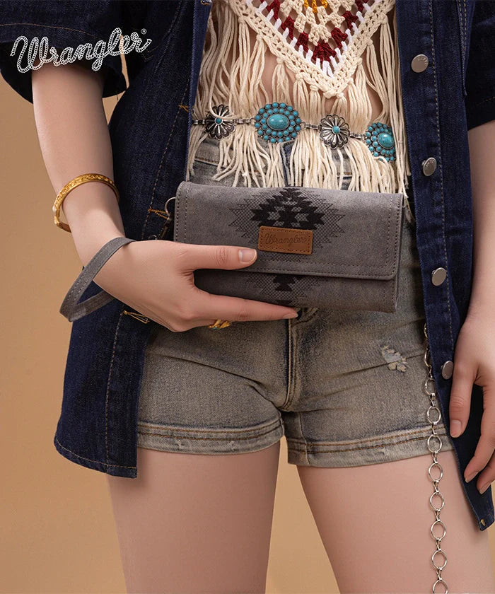 Wrangler Aztec Embroidered Wallet