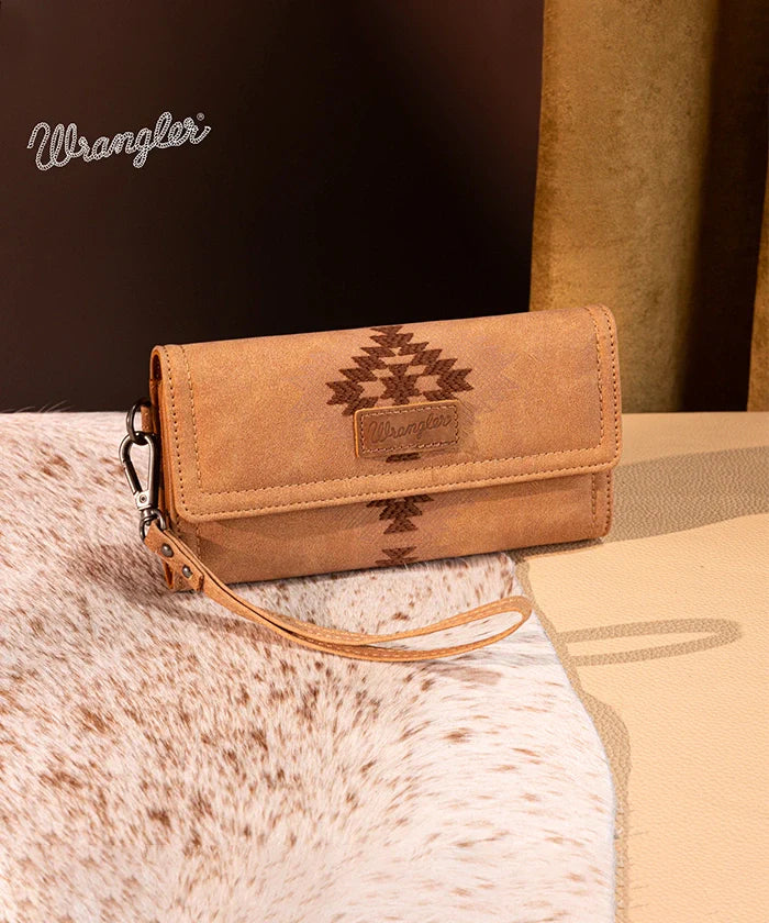 Wrangler Aztec Embroidered Wallet