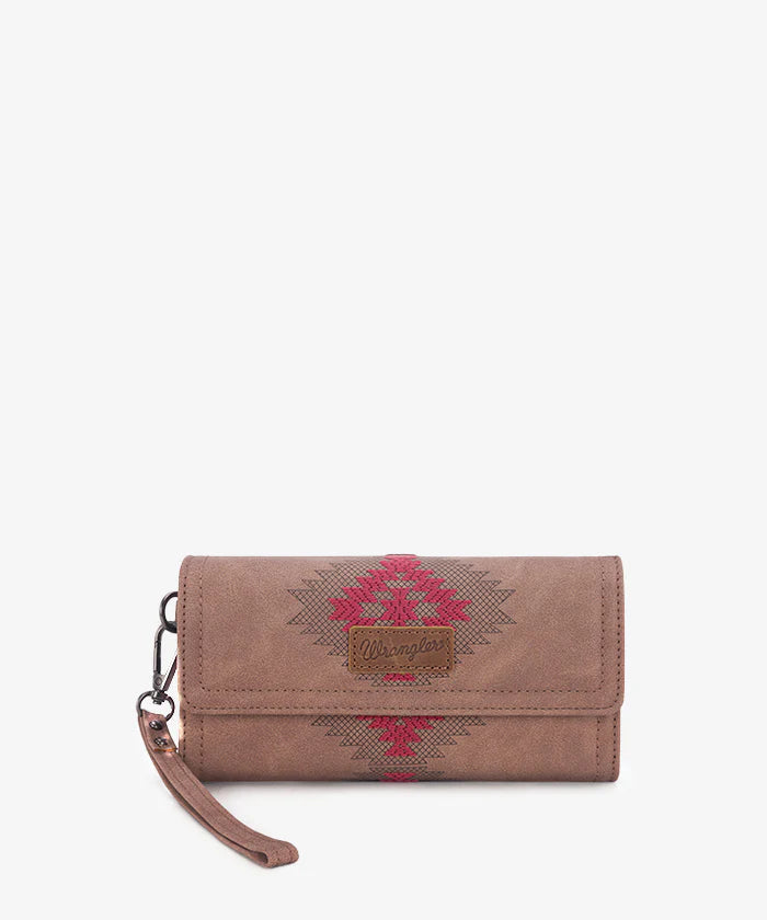 Wrangler Aztec Embroidered Wallet