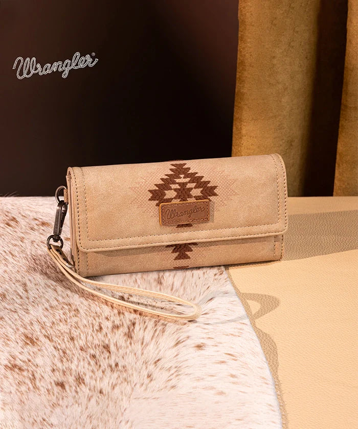 Wrangler Aztec Embroidered Wallet
