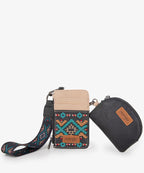 Wrangler Aztec Embroidered Whipstitch Sling Bag